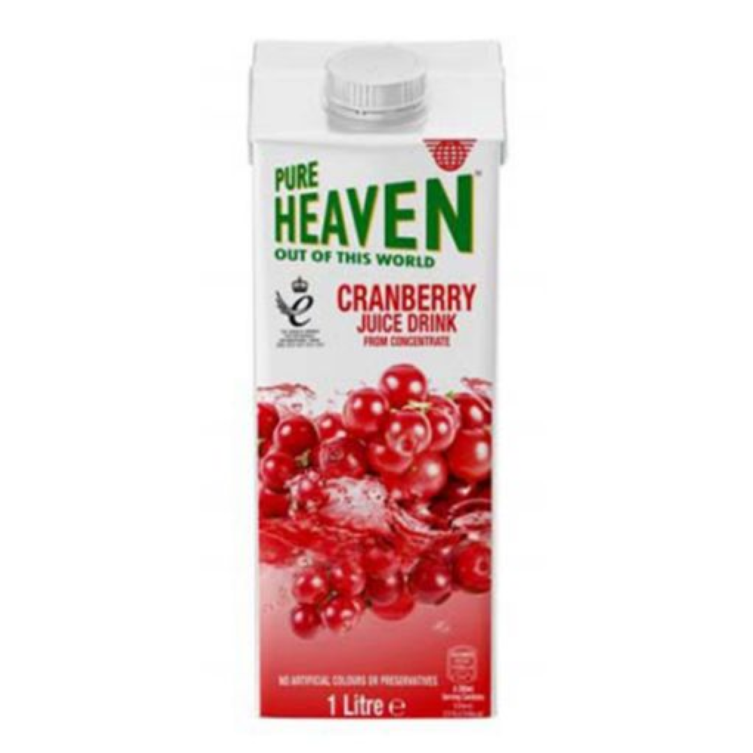 PURE HEAVEN CRANBERRY JUICE DRINK 1LTR